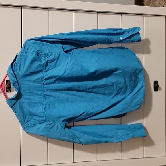 Blue 3/4 button down - Picture 2 of 2